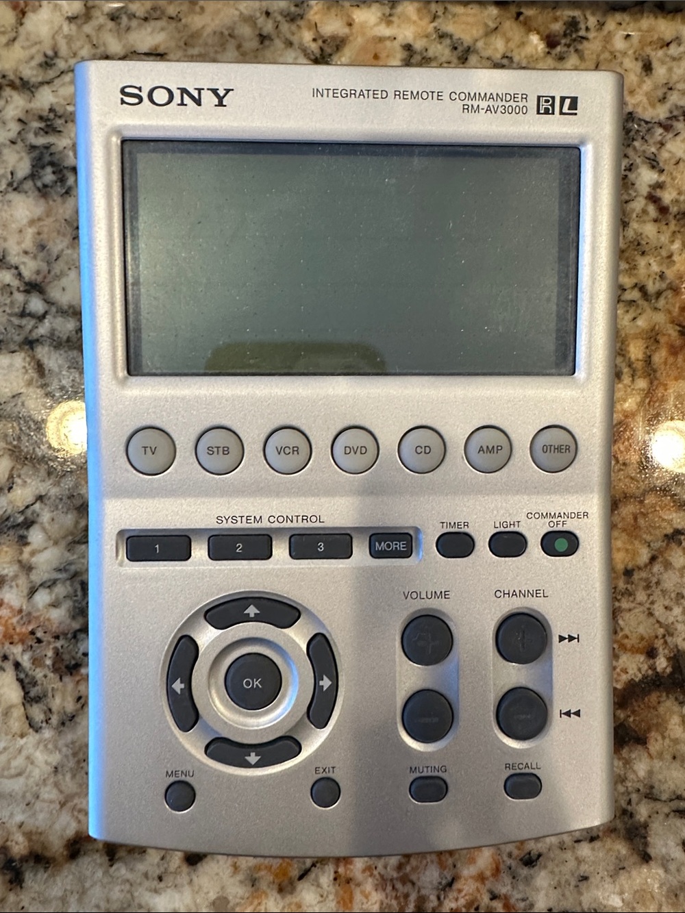 Sony Silver Universal Integrated Remote RM-AV3000 Style
